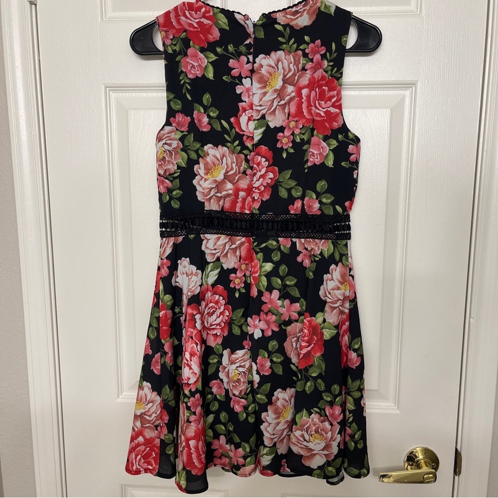 Disney Princess Black and Pink Floral Dress - Picture 8 of 12